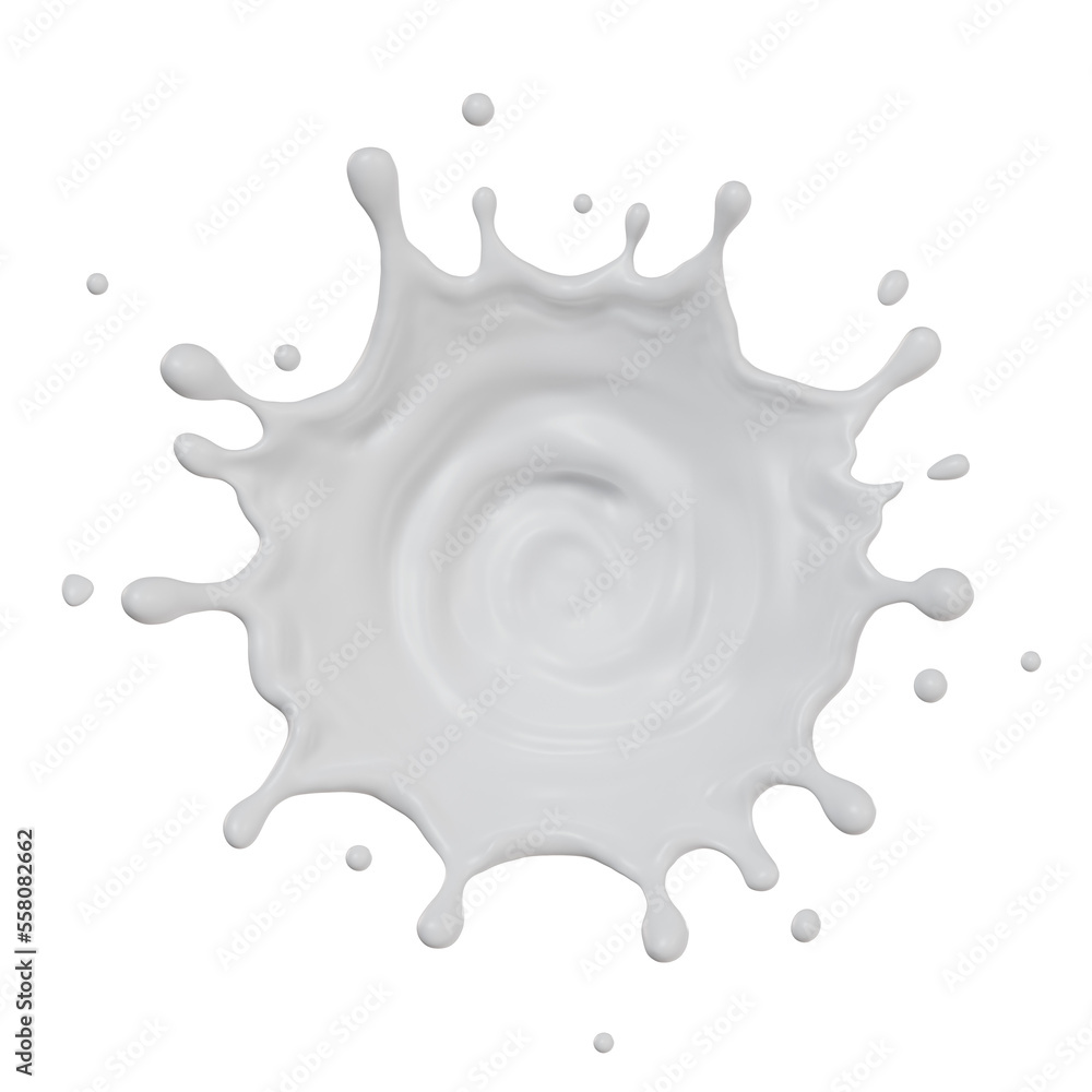 milk splashes isolated. 3D render illustration milk splashes isolated. 3D render illustration