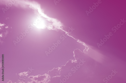 Beautiful violet clouds and sky. Abstract nature background.