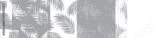 Vector colorful collage contemporary natural seamless pattern. Modern abstract shapes, hand drawn textures, tropical leaves. Vector pattern with exotic abstract leaves for any purposes
