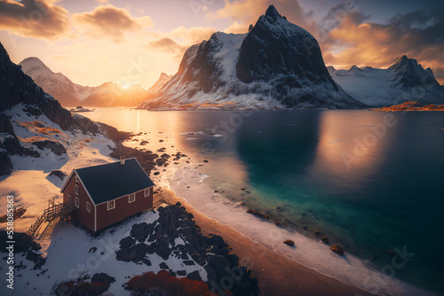 Fotobehang Views from around the Lofoten Islands in Norway