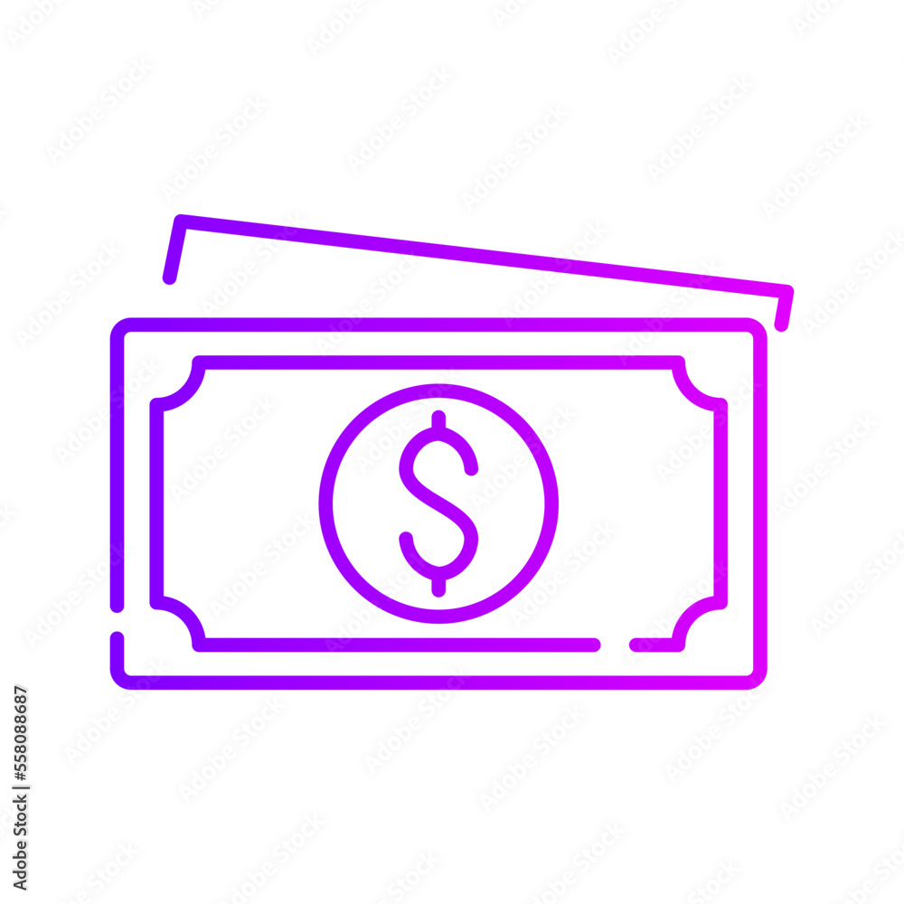 cash money gradient icon cash money gradient icon