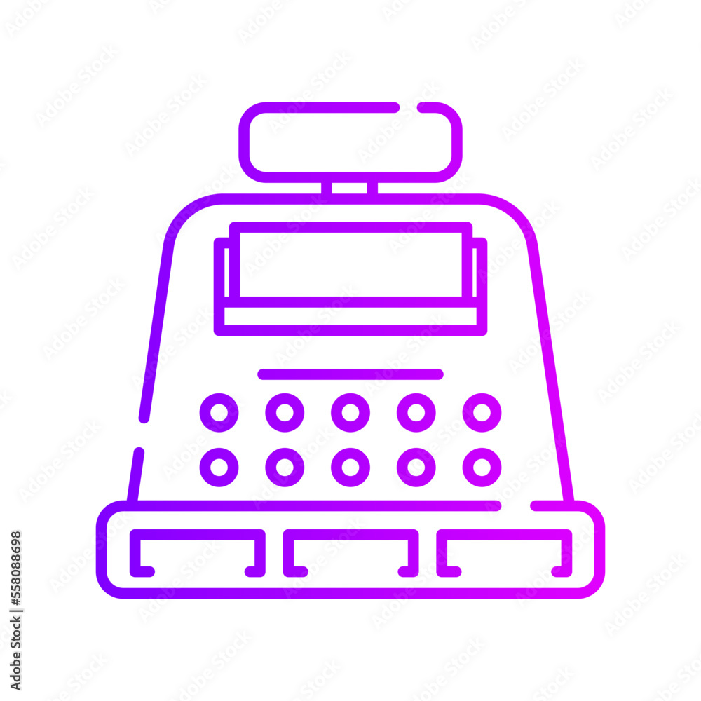 cash register gradient icon cash register gradient icon