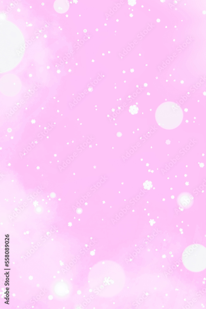 冬の背景素材|スノー(ピンク) 冬の背景素材|スノー(ピンク)