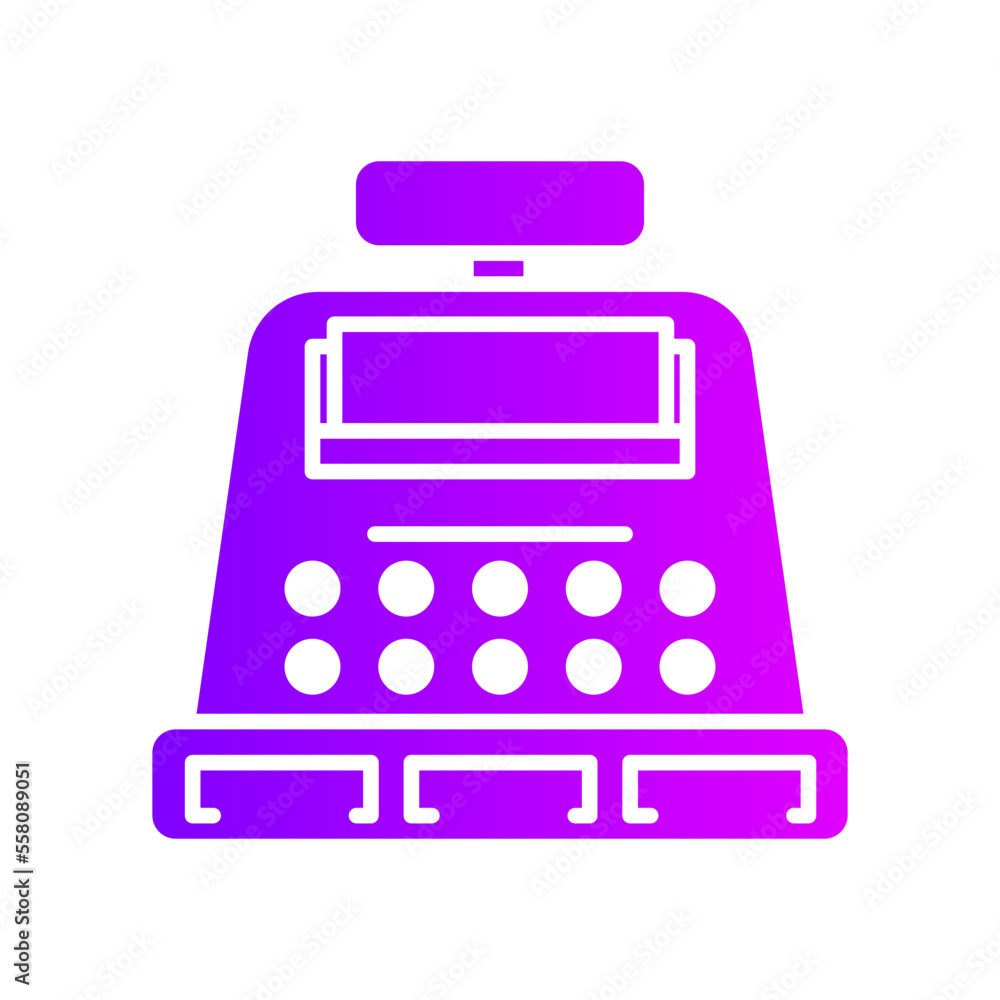 cash register gradient icon cash register gradient icon