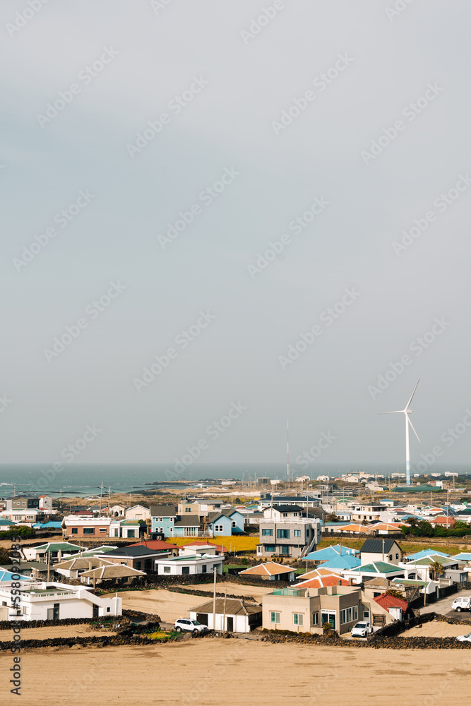 Jeju island Gujwa-eup seaside village view in Korea Jeju island Gujwa-eup seaside village view in Korea