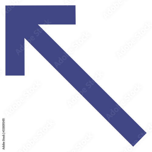 diagonal up left purple arrow icon