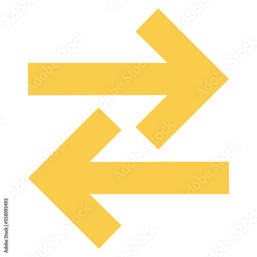 right left yellow arrows icon