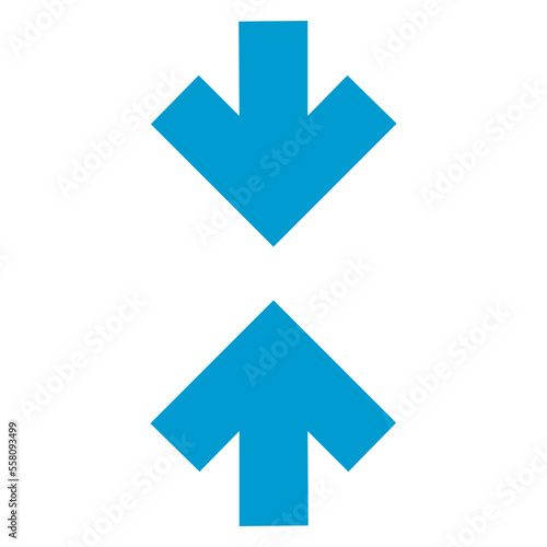 opposite blue arrow icon
