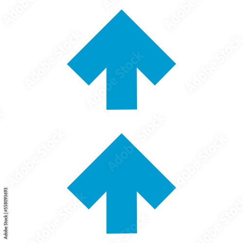 double up blue arrows icon