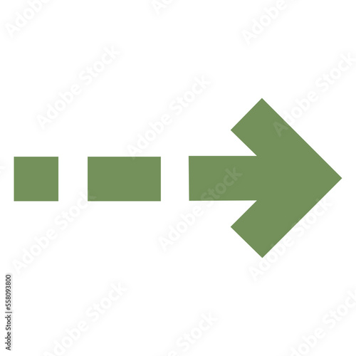 right dash green arrow icon