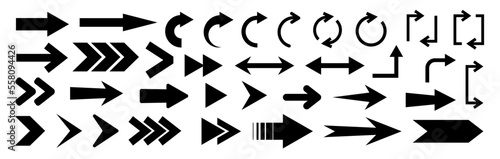 Arrow icon. Black arrow set. Vector set. 