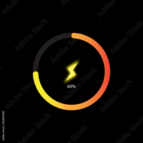 battery level indicator, vector logo icon