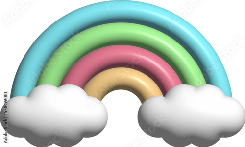 cute 3d rainbow decoration