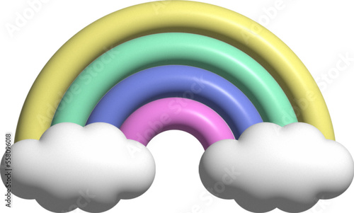 cute 3d rainbow decoration