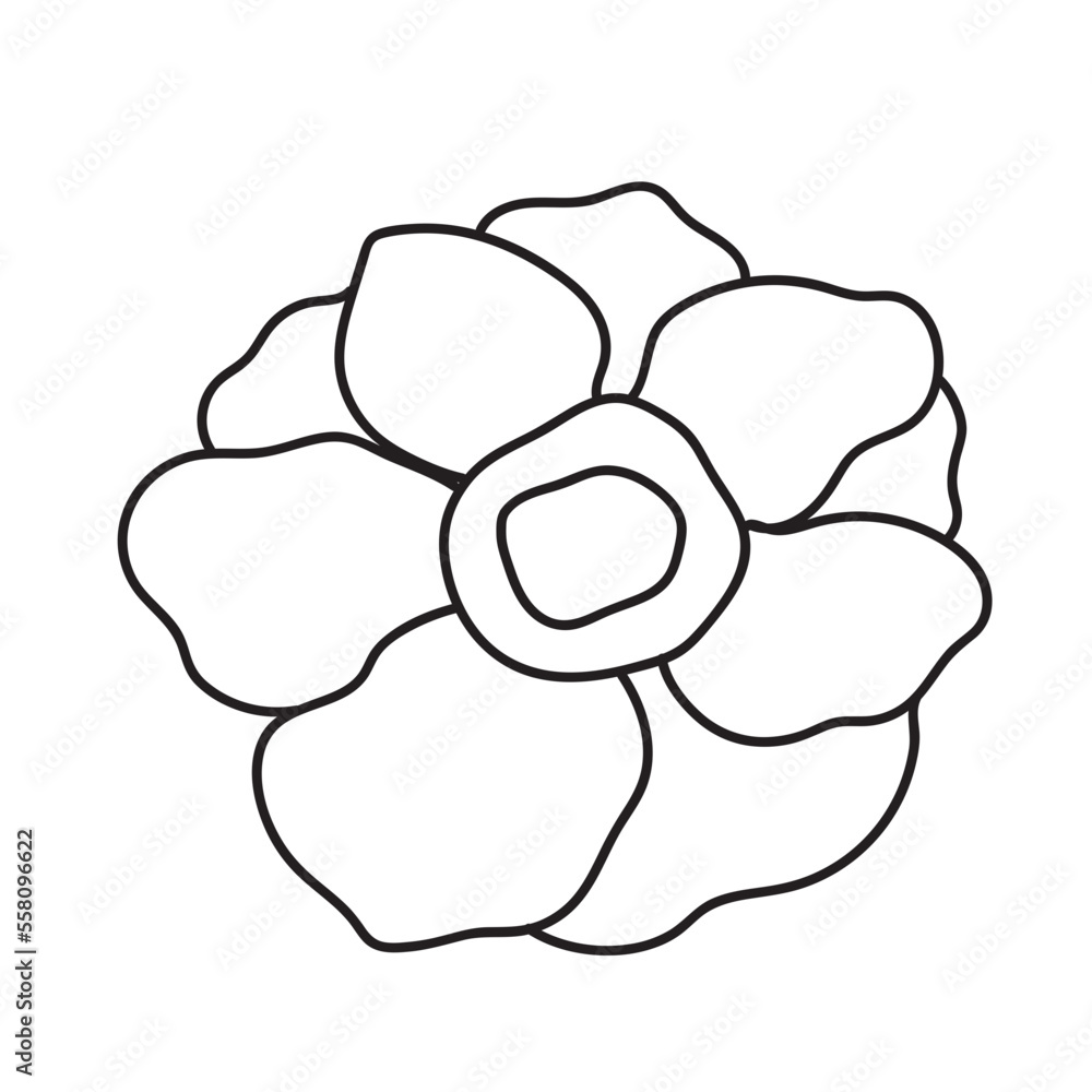 Flower Outline simple magnolia flower Flower Outline simple magnolia flower