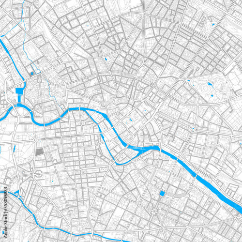 Berlin, Germany high resolution vector map