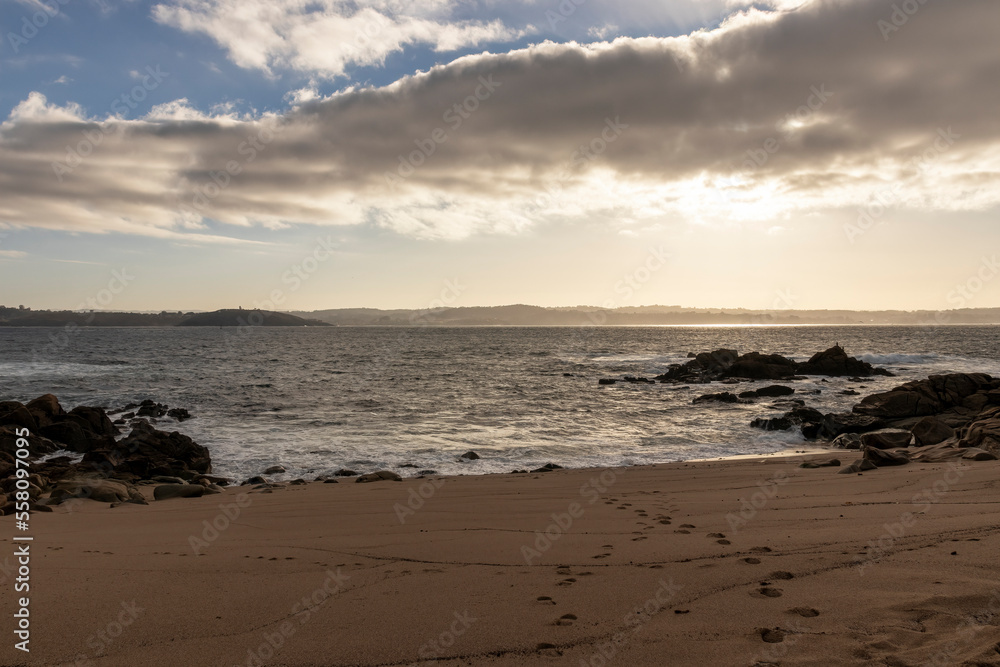 beach in the north of spain on the atlantic coast