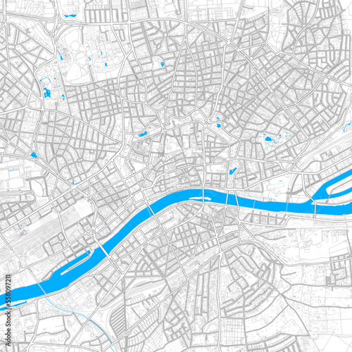 FrankfurtamMain, Germany high resolution vector map