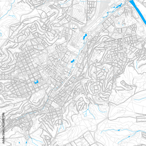 Stuttgart, Germany high resolution vector map