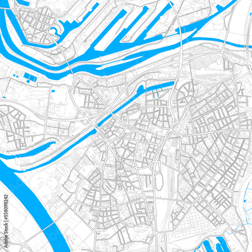 Duisburg, Germany high resolution vector map
