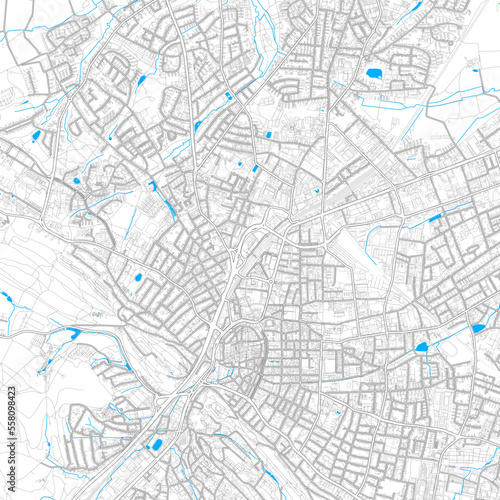 Bielefeld, Germany high resolution vector map