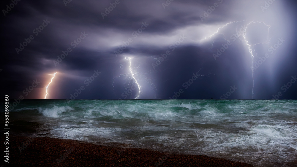 Storm on the ocean