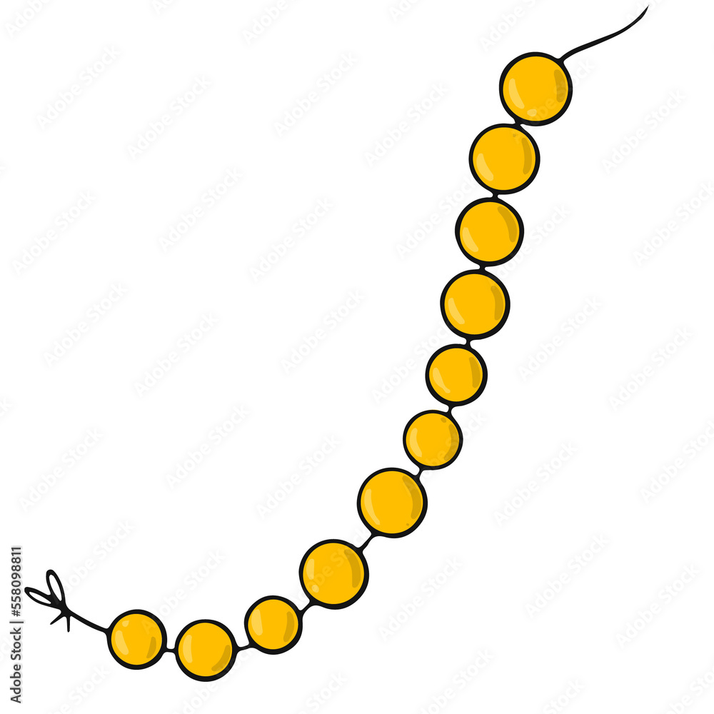 Obraz premium Mardi Gras, festival and carnaval PNG element of beads for prints, stickers, cards, signs, posters, labels, icons, scrapbooking, etc. 