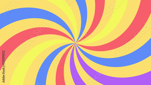 colorful sunburst spiral backdrop © Malipa Studio
