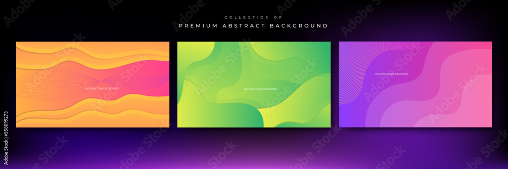 Set of abstract colorful background Set of abstract colorful background