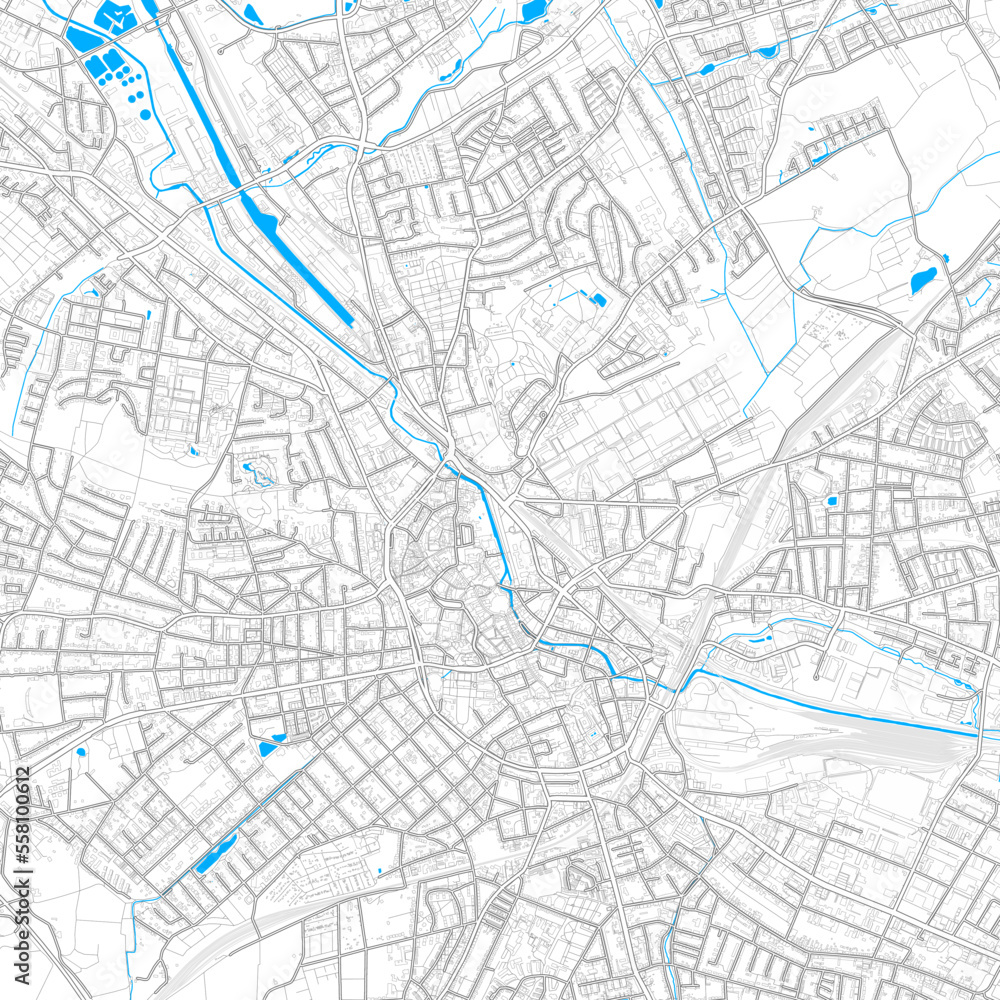 Osnabruck, Germany high resolution vector map
