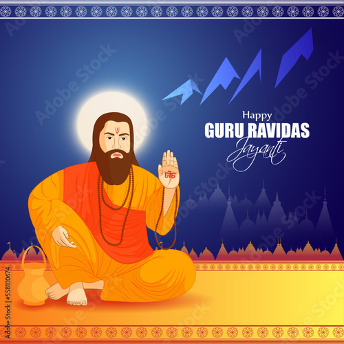 Vector illustration concept of Guru Ravidass Jayanti photo