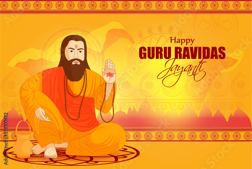 Vector illustration concept of Guru Ravidass Jayanti photo