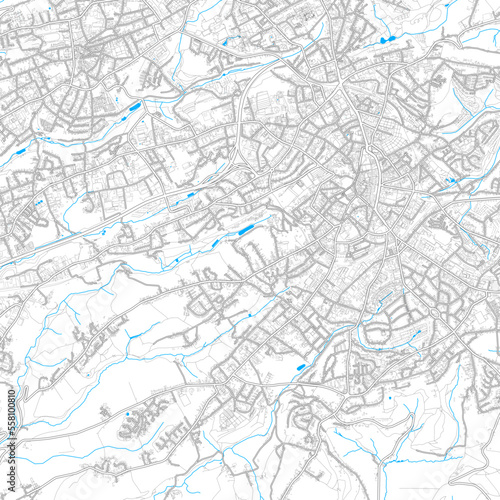 Solingen, Germany high resolution vector map