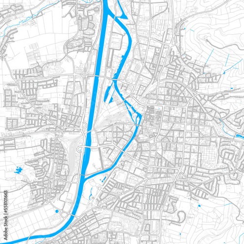 Heilbronn, Germany high resolution vector map