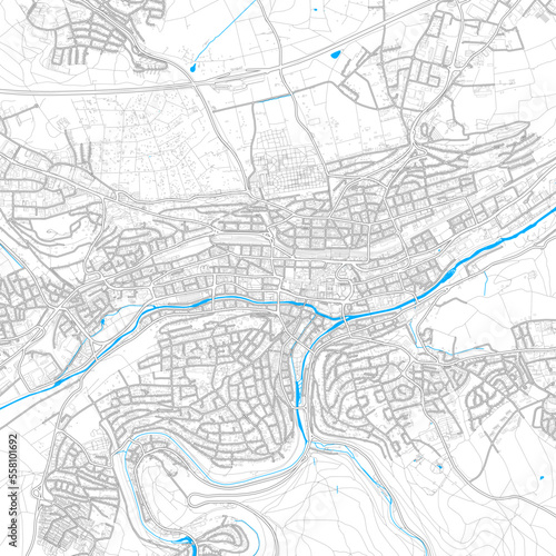 Pforzheim, Germany high resolution vector map