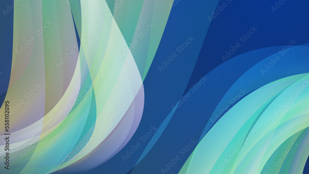 Modern blue and green wave background