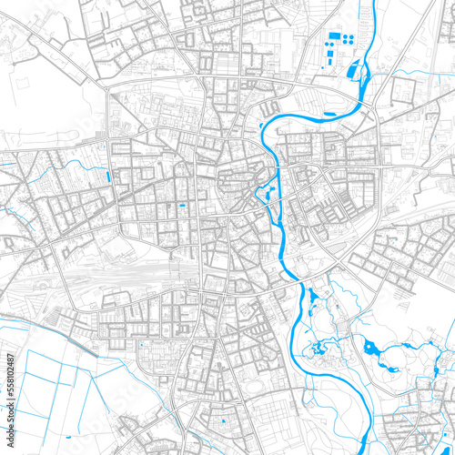 Cottbus, Germany high resolution vector map