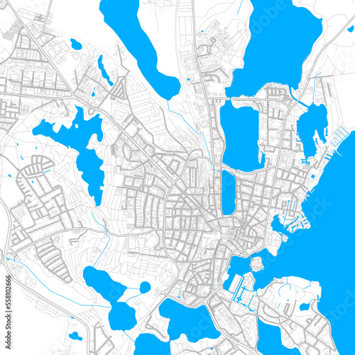 Schwerin, Germany high resolution vector map