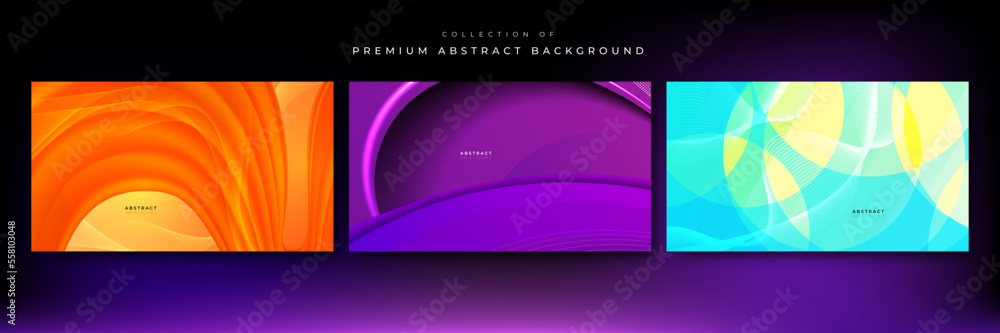 Modern abstract background set, minimal presentation design. Colorful geometric background, vector illustration. Modern abstract background set, minimal presentation design. Colorful geometric background, vector illustration.