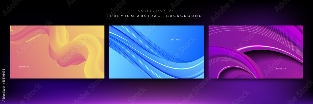 Modern abstract background set, minimal presentation design. Colorful geometric background, vector illustration. Modern abstract background set, minimal presentation design. Colorful geometric background, vector illustration.