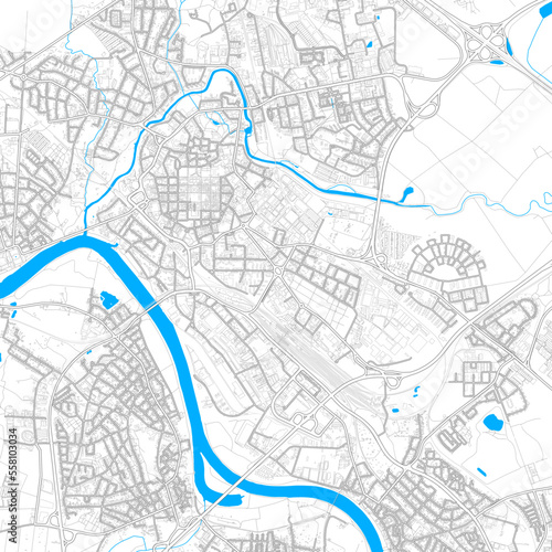 Hanau, Germany high resolution vector map