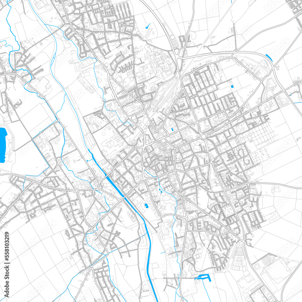 Duren, Germany high resolution vector map
