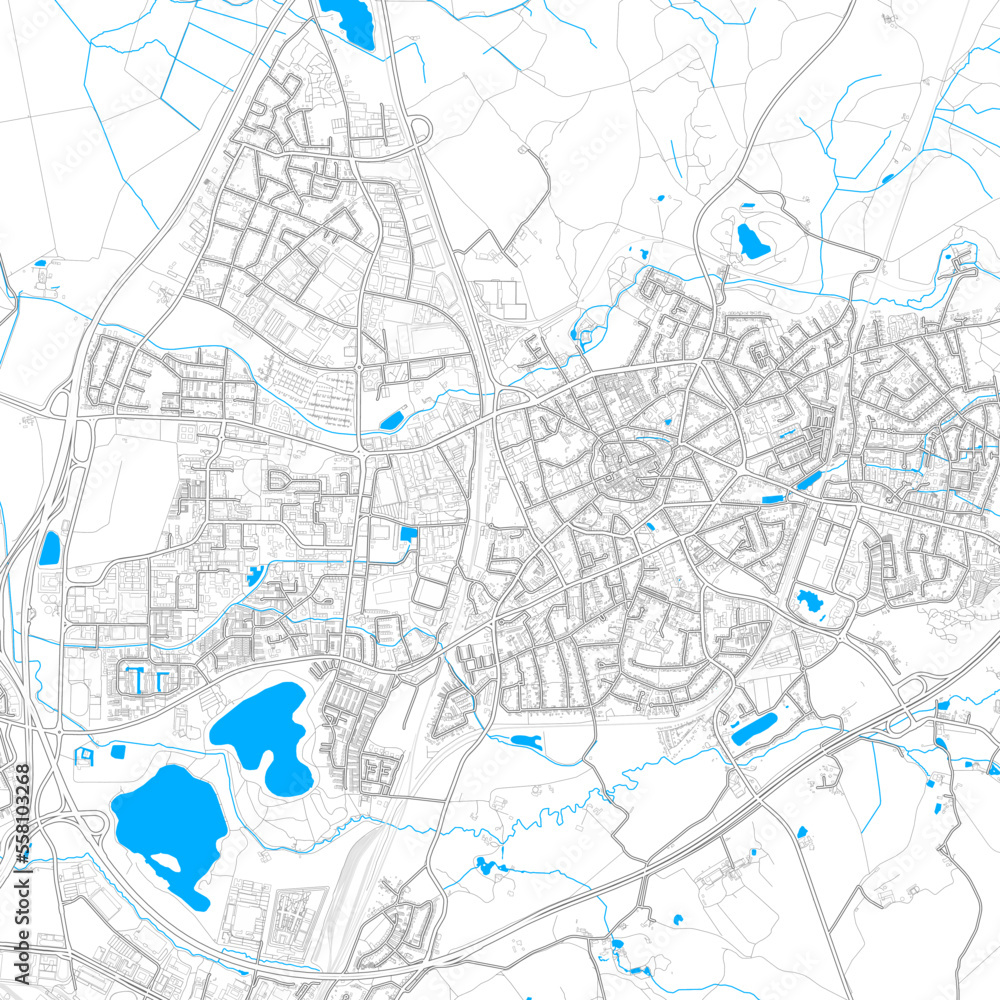 Ratingen, Germany high resolution vector map