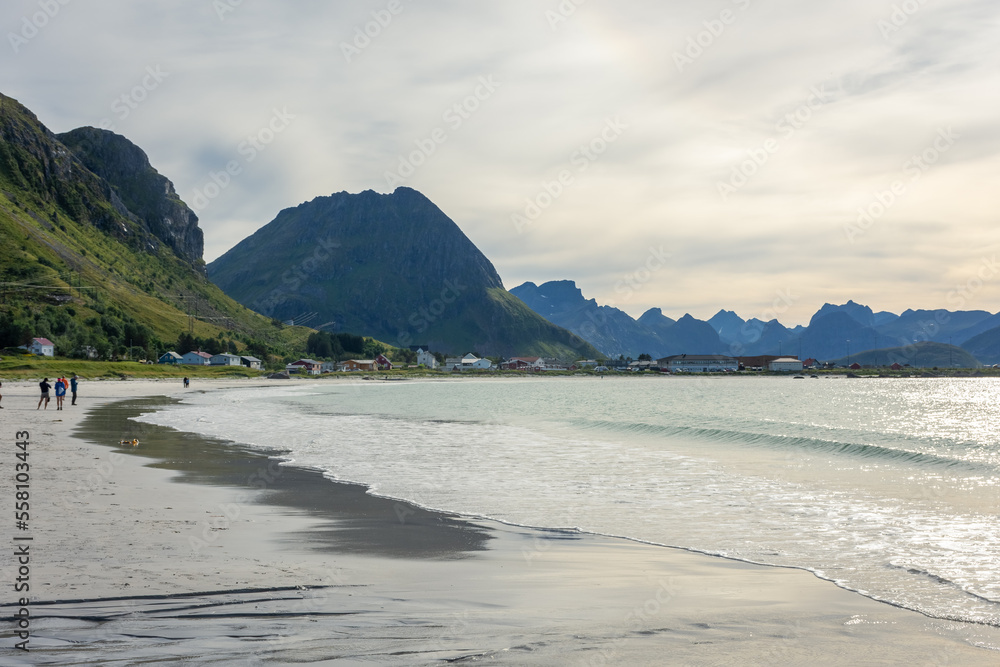 Obraz premium Ramberg Beach in the Lofoten Islands, Norway