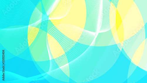 Modern light neon blue and yellow business presentation background