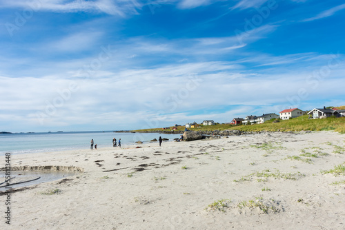 Ramberg Beach in the Lofoten Islands,  Norway