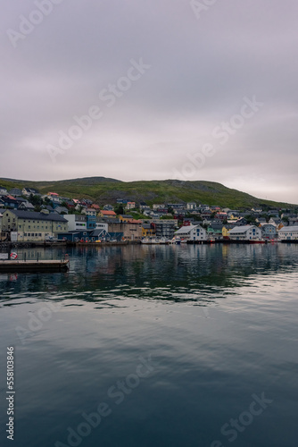 Honningsvag, Norway, 13 August 2022 : The harbor of Honningsvag, considered the northernmost town in the world, a few kilometers down North Cape © Stefano Zaccaria
