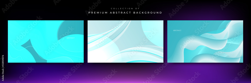 Set of white and turquoise background. Colorful geometric background. Liquid color background design. Fluid shapes composition. Vector illustration Set of white and turquoise background. Colorful geometric background. Liquid color background design. Fluid shapes composition. Vector illustration