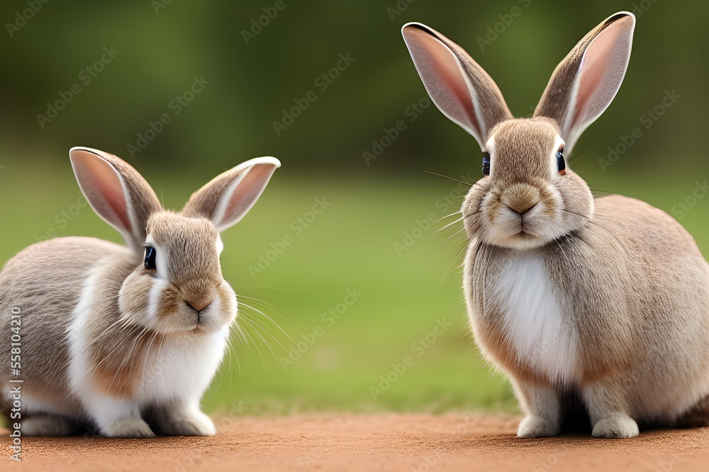 Obraz premium Rabbit in nature