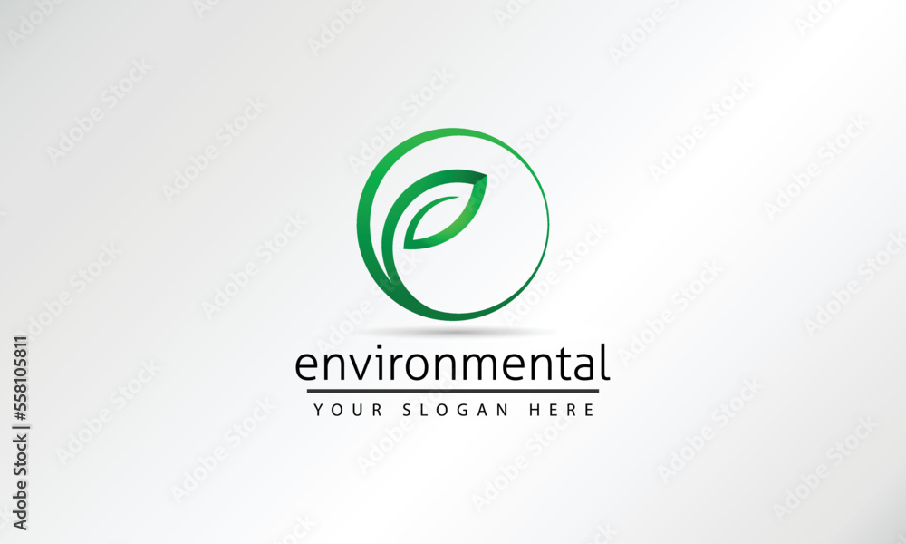 Green Earth Labels Concept With Leaves, Vector Illustration, With White Background Green Earth Labels Concept With Leaves, Vector Illustration, With White Background